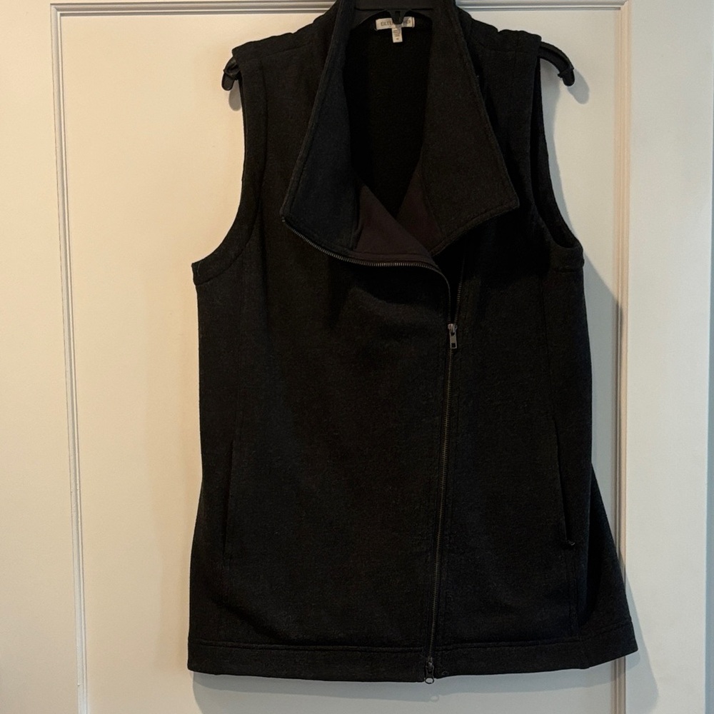 Eileen Fisher Charcoal Knit Vest